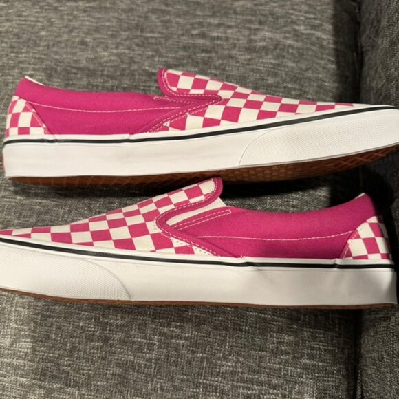 Vans Checkerboard Classic Slip-On Men Size 13 Fuscia Red Purple NWOT - Picture 2 of 9
